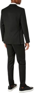 Men Stretch Performance Two Button Suit - Two Piece Business Suit Jacket And Pants