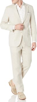 Men  Inspired Movement Linen Suit wi Lining