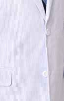 Men 100% Cotton Striped Seersucker Suit