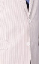 42XL Men 100% Cotton Tan Striped Seersucker Suit