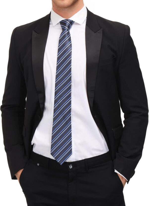 Men's Necktie Classic Silk Tie Woven Jacquard Neck Ties 6 PCS - Image 2