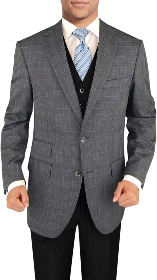 Men Vested Wool Suit 3 Piece Extra Pant Total 4 Piece - Image 2