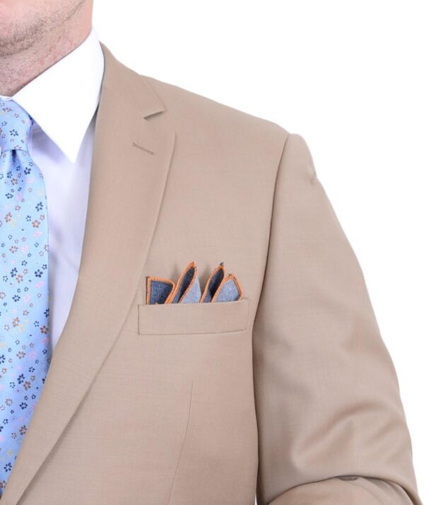 Men Classic Fit Two Button 100% Wool 2 Piece Suit - Image 2