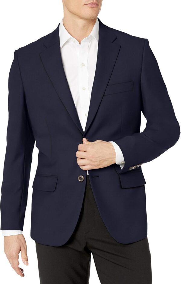 Men's Long-Sleeve Classic-fit Button-Front Stretch Blazer