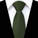 3.15“Solid Color Pre-tied Adjustable Necktie for Business and Wedding