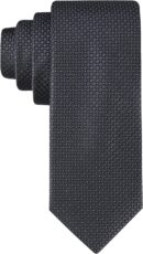 Men's Classic Black Solid and Pattern Ties (Standard and Extra Long Sizes)
