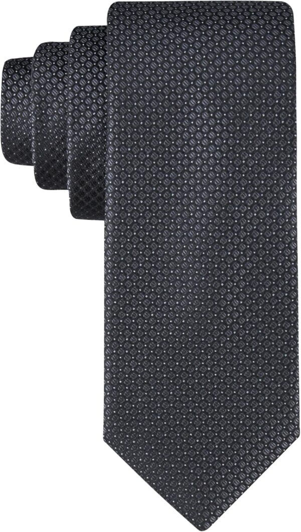Men's Classic Black Solid and Pattern Ties (Standard and Extra Long Sizes)