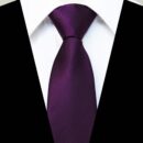 3.15“Solid Color Pre-tied Adjustable Necktie for Business and Wedding