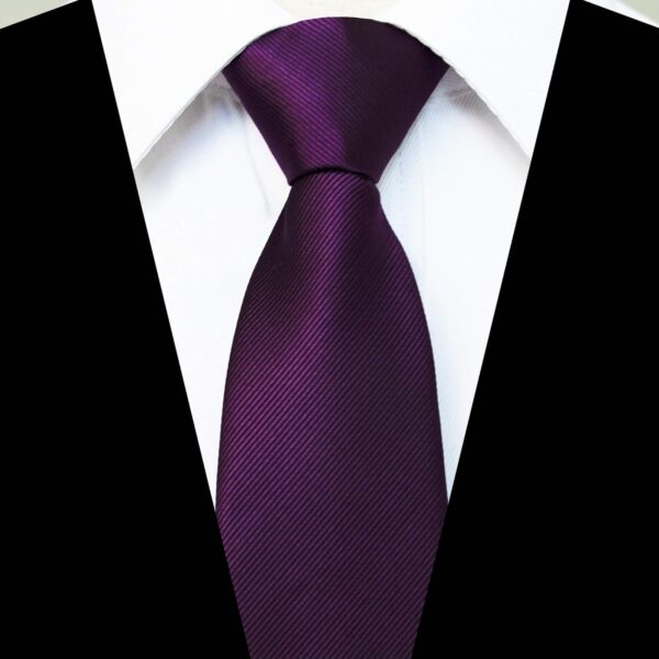 3.15“Solid Color Pre-tied Adjustable Necktie for Business and Wedding - Image 2