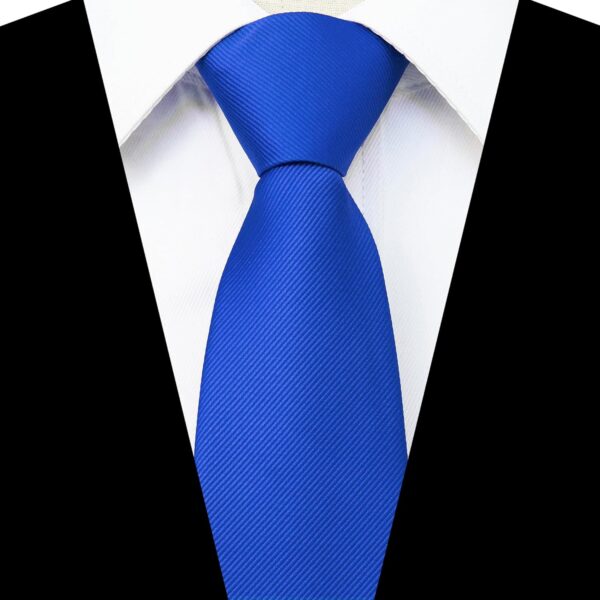 3.15“Solid Color Pre-tied Adjustable Necktie for Business and Wedding - Image 2