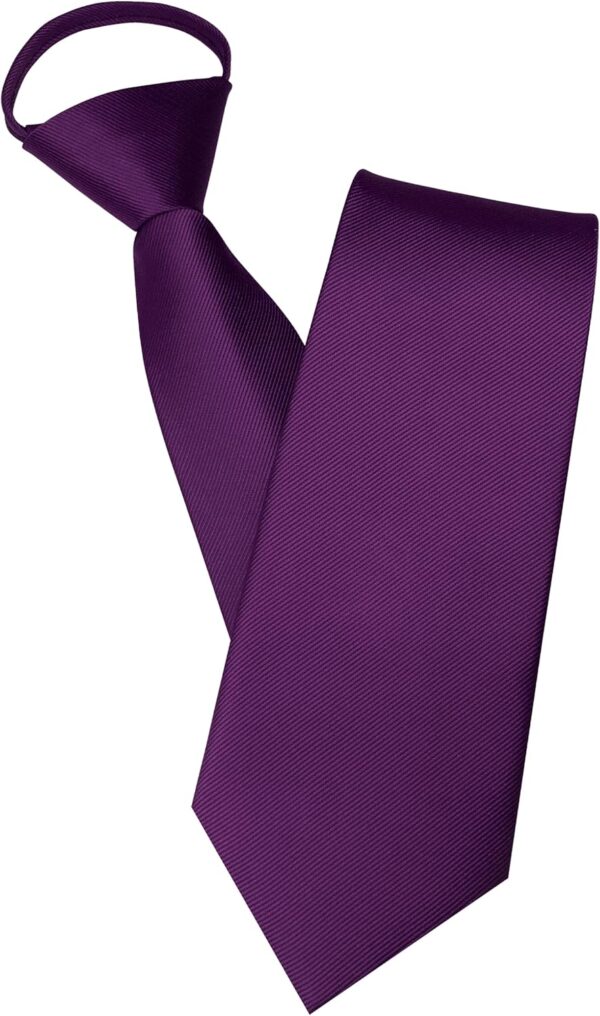 3.15“Solid Color Pre-tied Adjustable Necktie for Business and Wedding