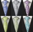 Men's Necktie Classic Silk Tie Woven Jacquard Neck Ties 6 PCS