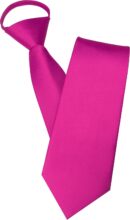 3.15“Solid Color Pre-tied Adjustable Necktie for Business and Wedding