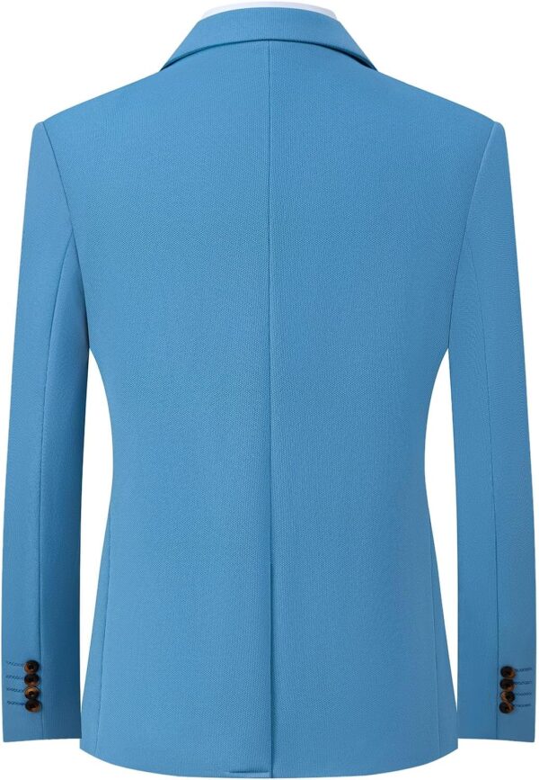 Knit Blazer Men Business One Button Suit Jacket Regular fit Casual Sport Coat Mens Blazer - Image 2