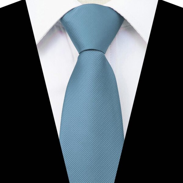 3.15“Solid Color Pre-tied Adjustable Necktie for Business and Wedding - Image 2