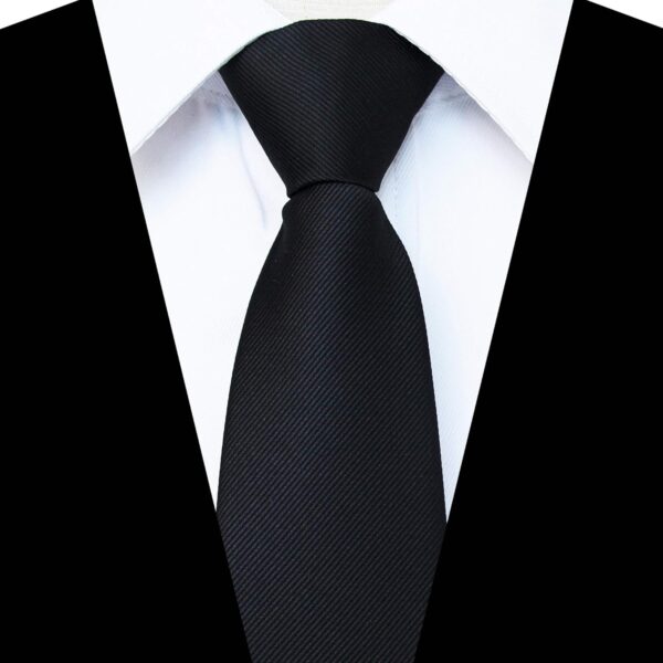 3.15“Solid Color Pre-tied Adjustable Necktie for Business and Wedding - Image 2
