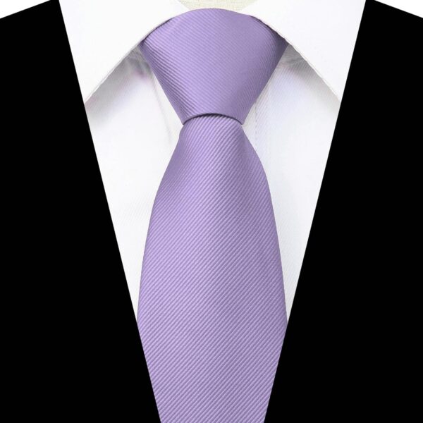 3.15“Solid Color Pre-tied Adjustable Necktie for Business and Wedding - Image 2