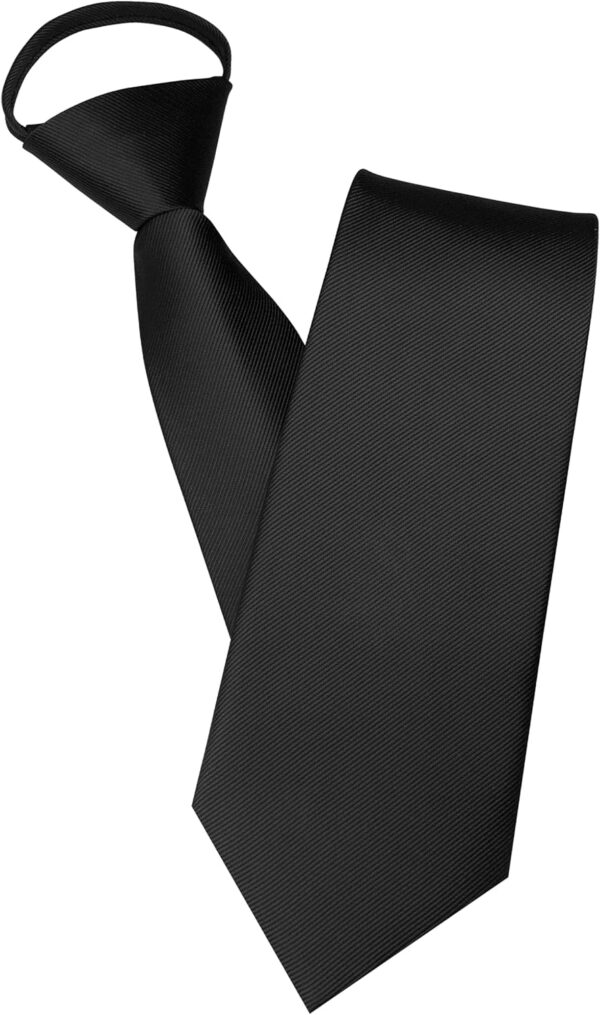 3.15“Solid Color Pre-tied Adjustable Necktie for Business and Wedding