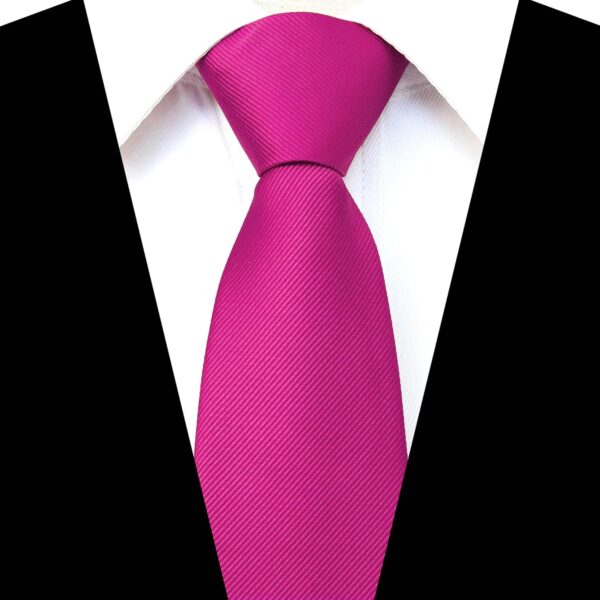 3.15“Solid Color Pre-tied Adjustable Necktie for Business and Wedding - Image 2