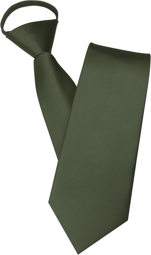 3.15“Solid Color Pre-tied Adjustable Necktie for Business and Wedding