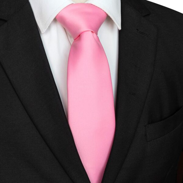 Solid Color Tie Men's Necktie for Business and Wedding - Image 2