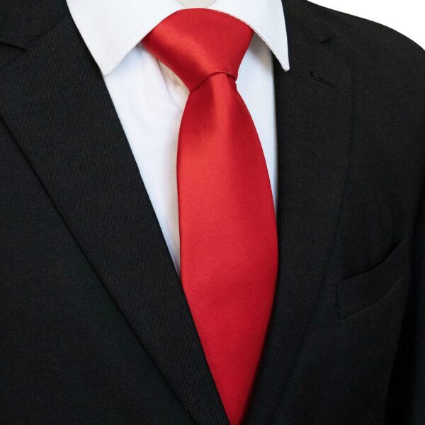 Solid Color Tie Men's Necktie for Business and Wedding - Image 2