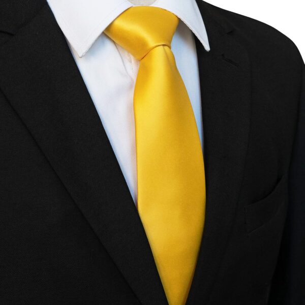 Solid Color Tie Men's Necktie for Business and Wedding - Image 2