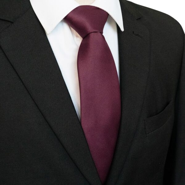 Solid Color Tie Men's Necktie for Business and Wedding - Image 2