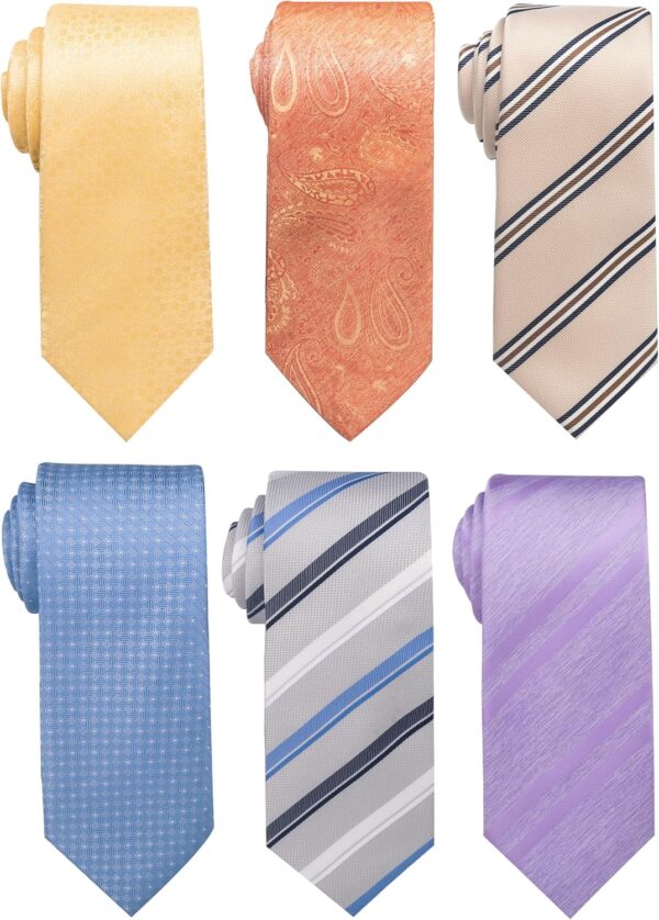 Tie For Men 6 PCS Necktie Woven Jacquard Neck Ties Set